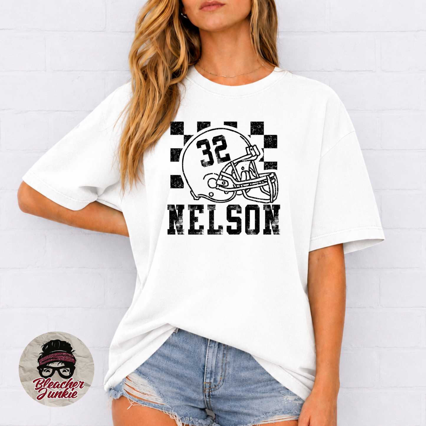 Custom Football Fan | Personalized Name & Number Bella+Canvas Tee 3001cvc