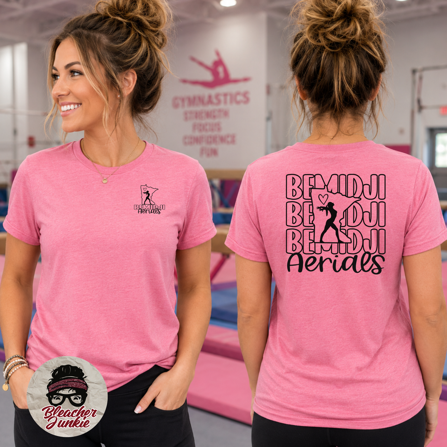 Bemidji Aerials Gymnastics Bella+Canvas T-Shirt | Adult & Youth | 3001cvc