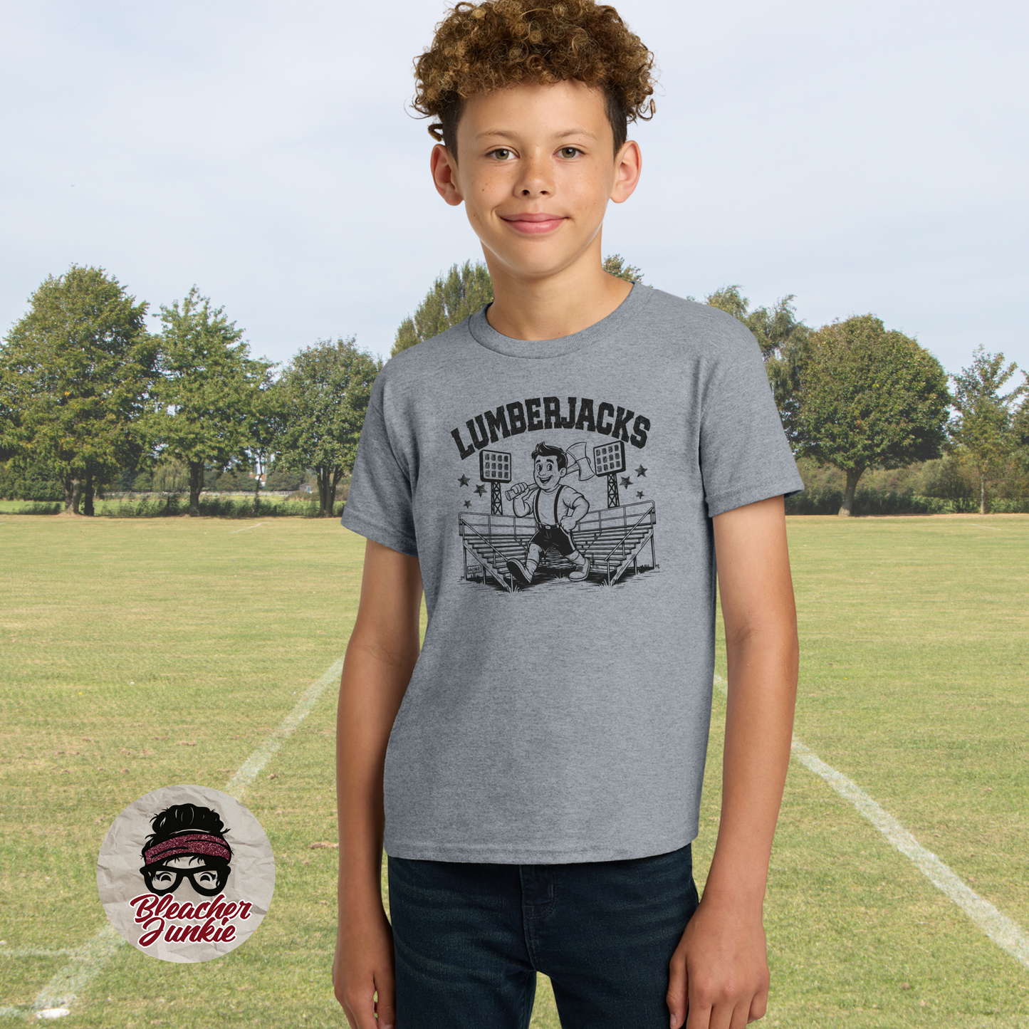 Youth Lumberjacks Bleacher Shirt – High School Mascot Spirit Wear Tee