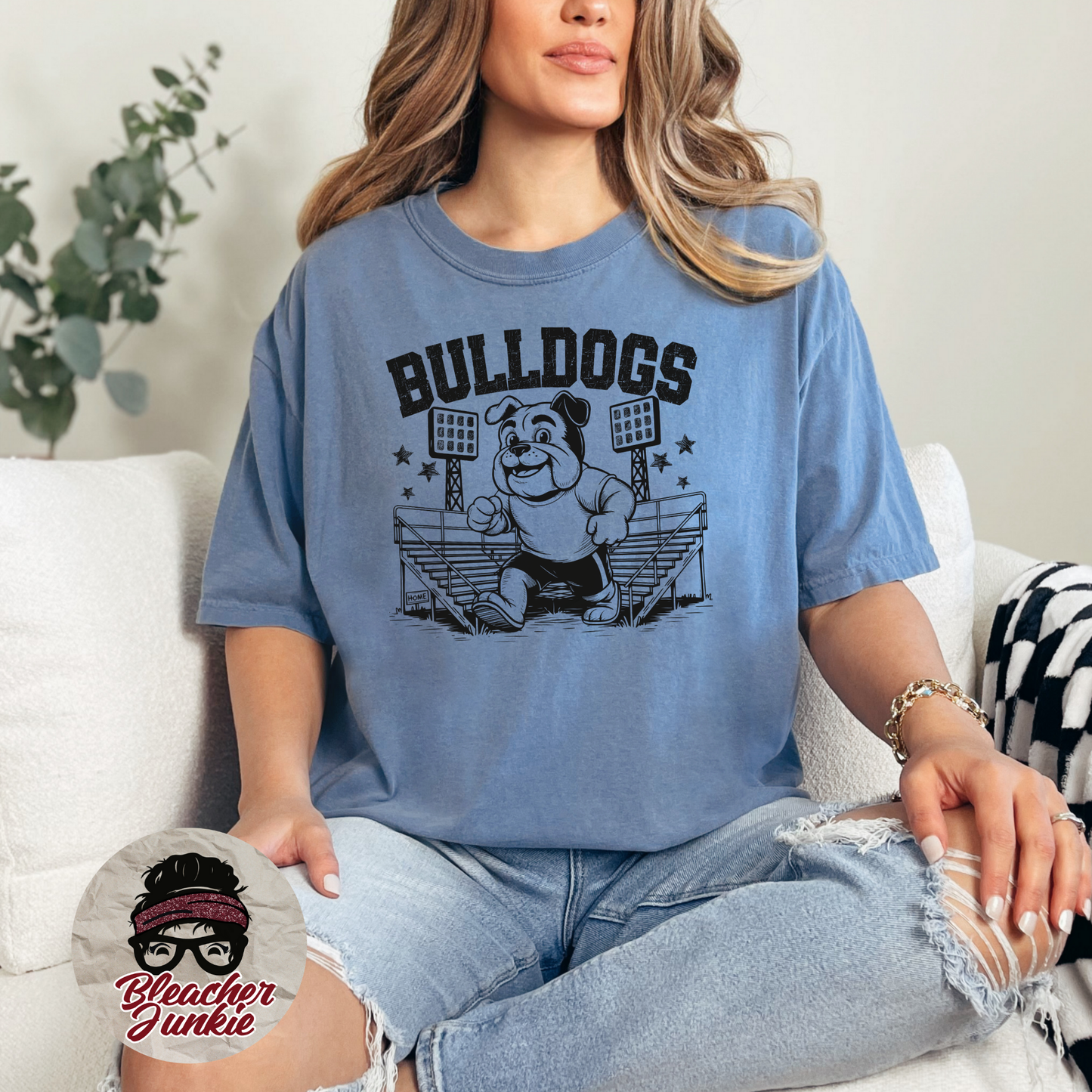 Bulldogs Bleacher Shirt – High School Mascot Spirit Wear Tee
