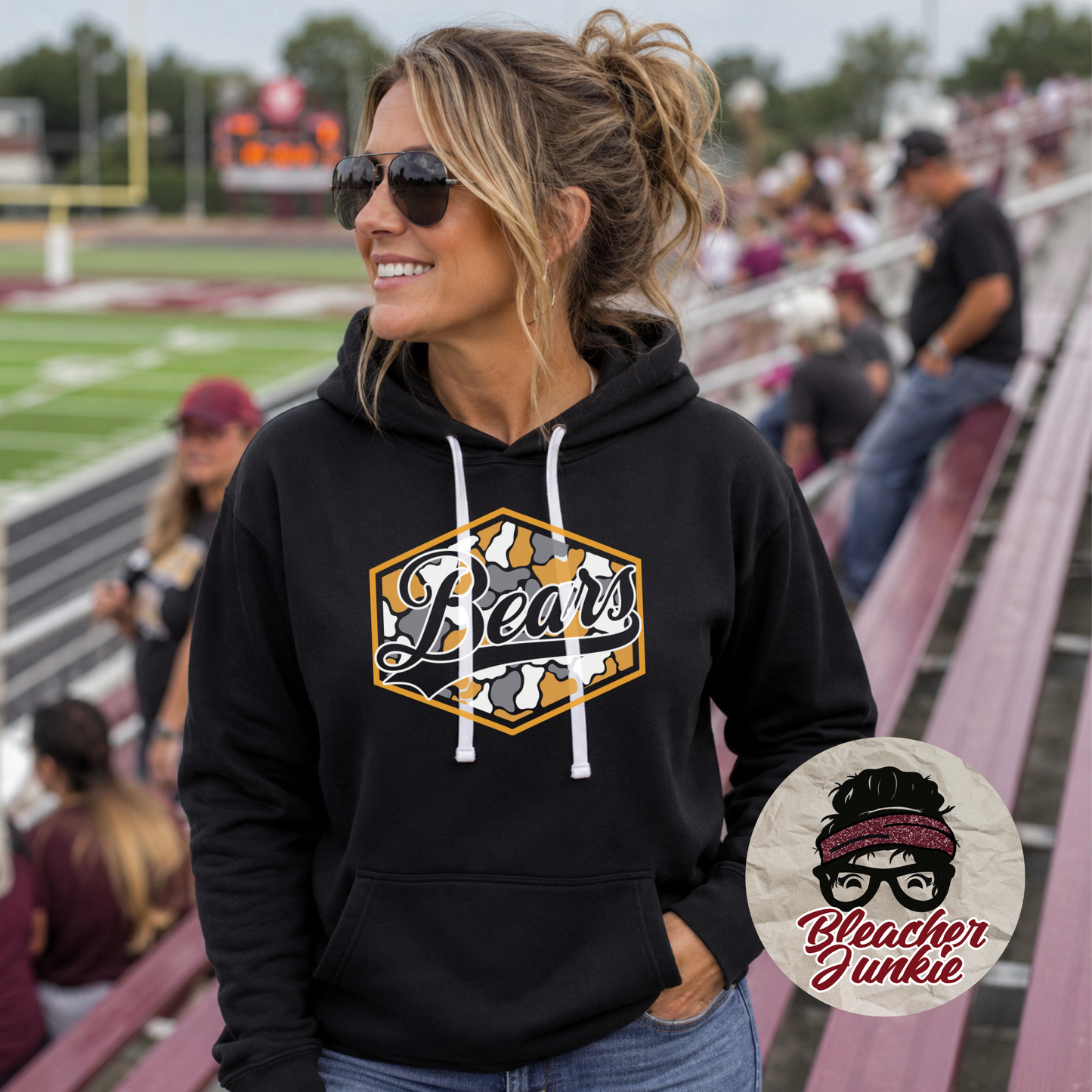 Bears Camo Spirit Wear | Bella+Canvas T-Shirt or Hoodie | Bears Game Day Apparel