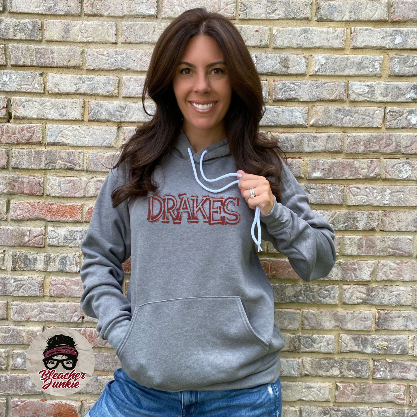 Scratched DRAKES Mascot Shirt, Crewneck, or Hoodie | Bella Canvas 3001CVC Tee, 3901 Sweatshirt, 3719 Hoodie | School Spirit Wear for Game Day