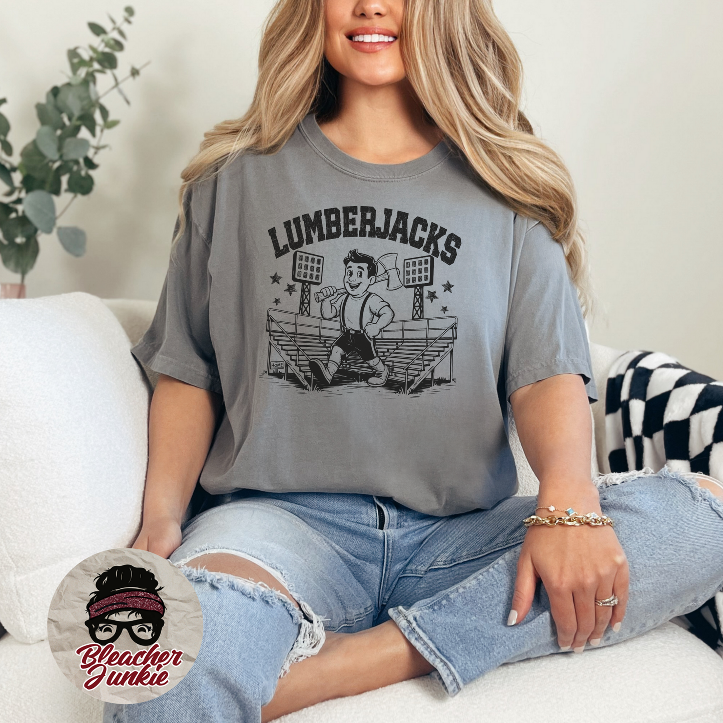 Lumberjacks Bleacher Shirt – High School Mascot Spirit Wear Tee