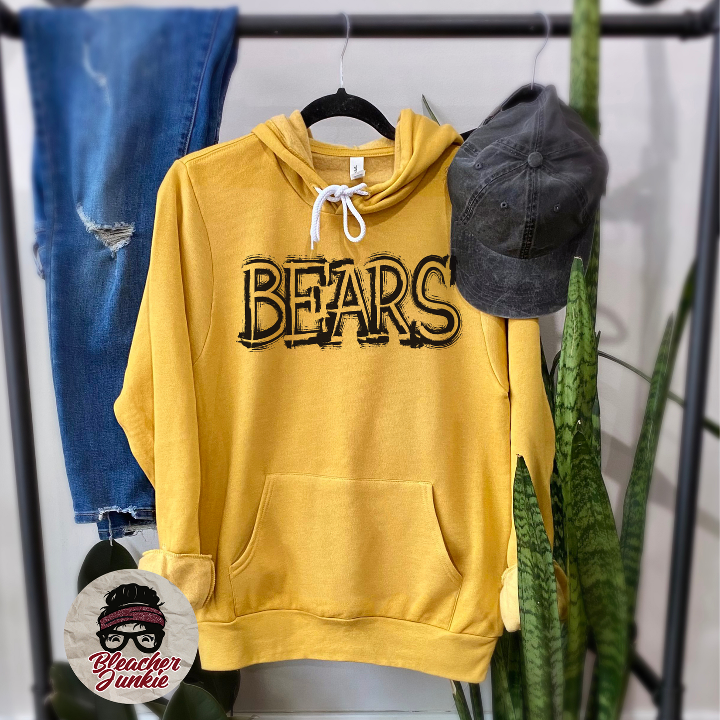 Scratched Bears Mascot Shirt, Crewneck, or Hoodie | Bella Canvas 3001CVC Tee, 3901 Sweatshirt, 3719 Hoodie | School Spirit Wear for Game Day