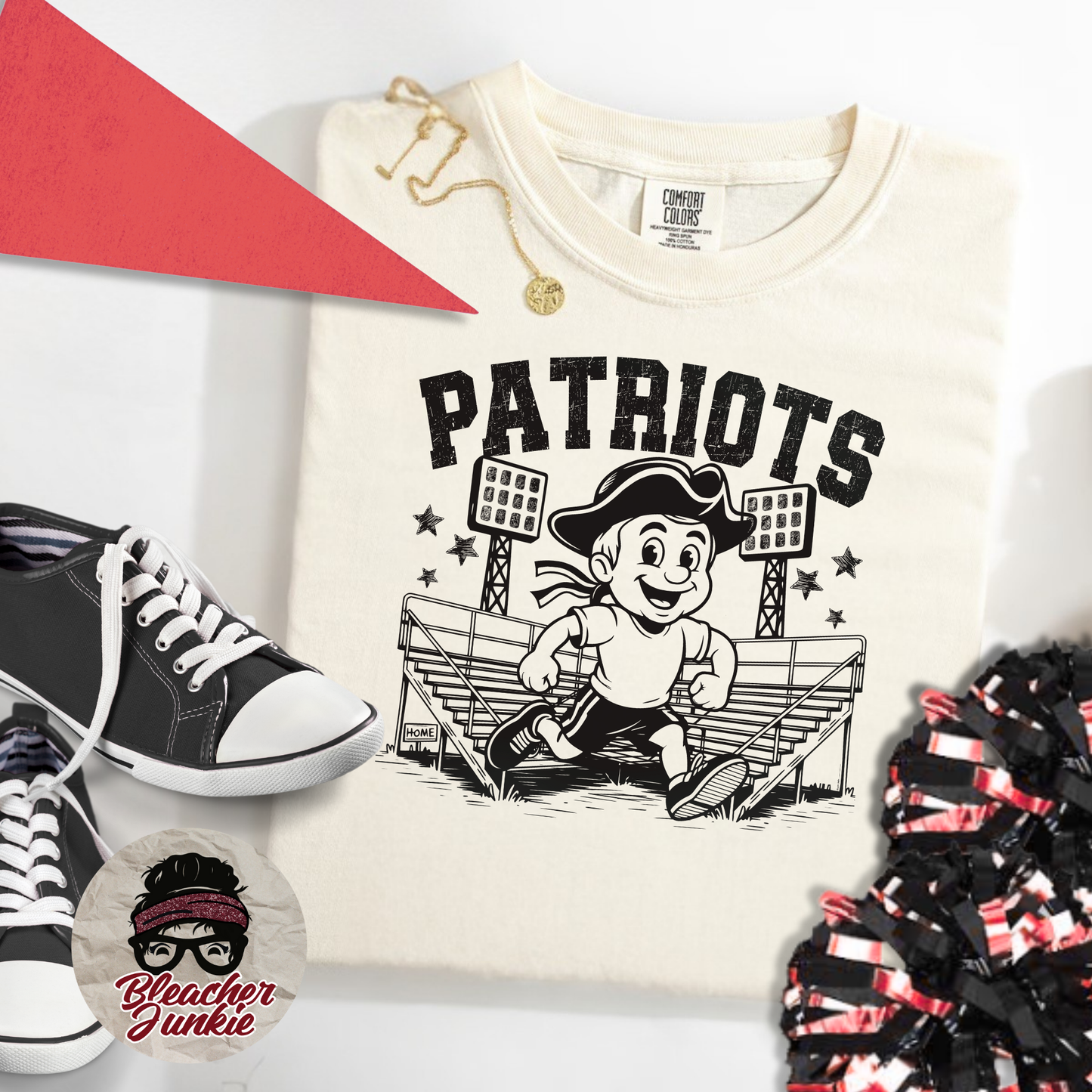 Patriots Bleacher Shirt – High School Mascot Spirit Wear Tee