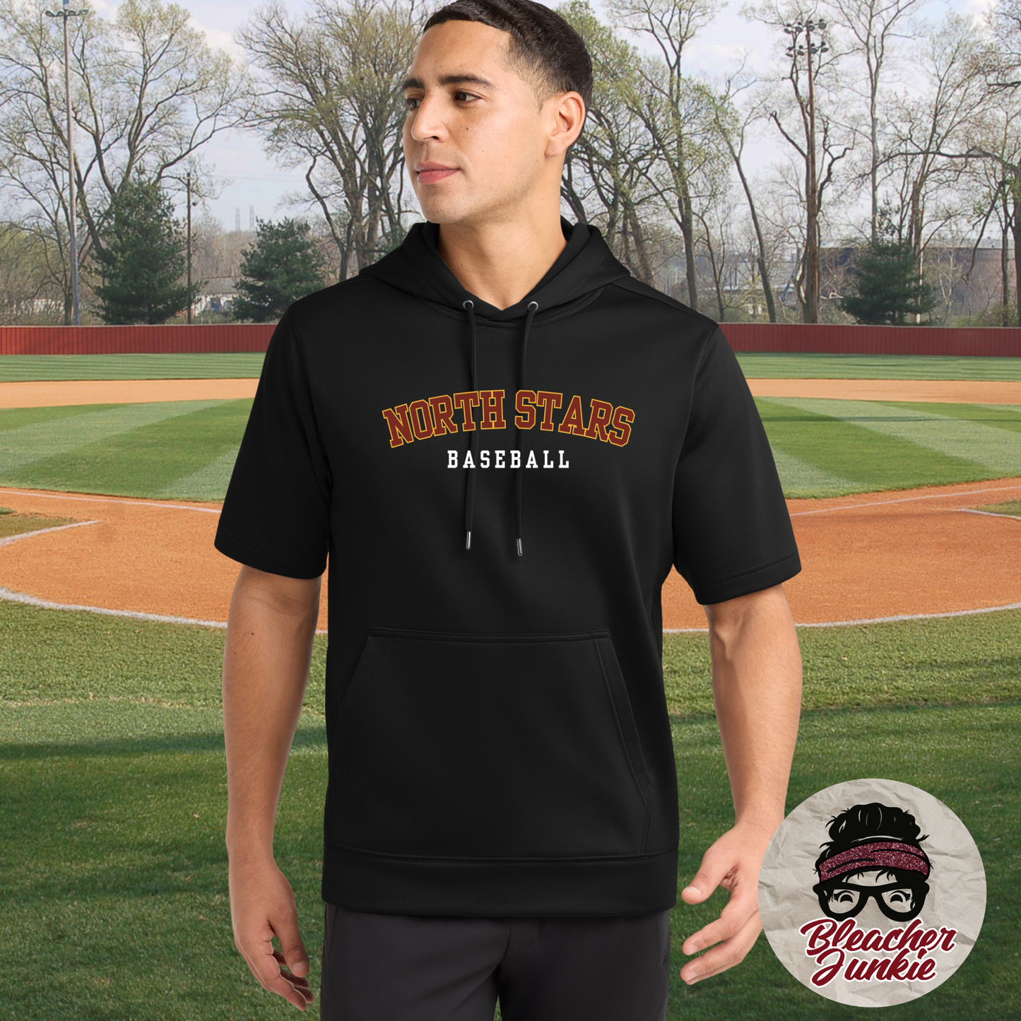 2026 North Star Baseball Short Sleeve Hooded Pullover – Adult & Youth