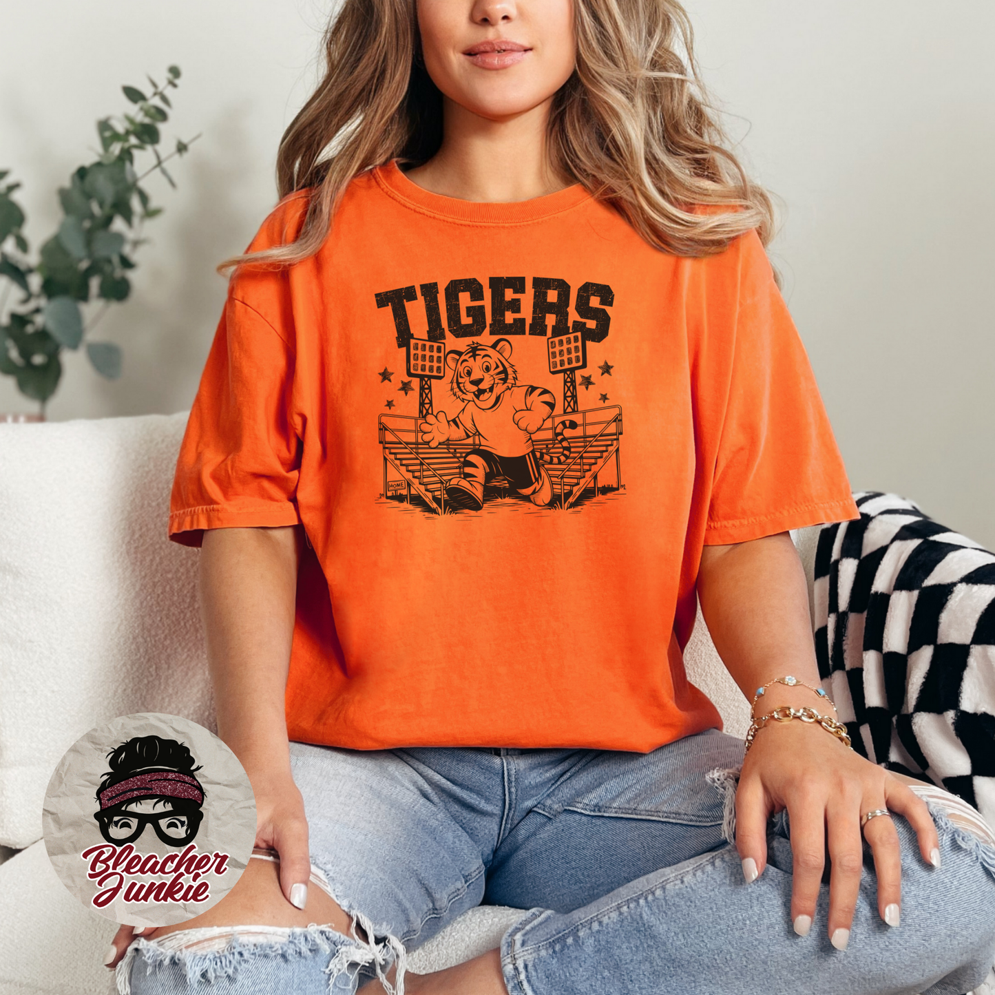 Tigers Bleacher Shirt – High School Mascot Spirit Wear Tee
