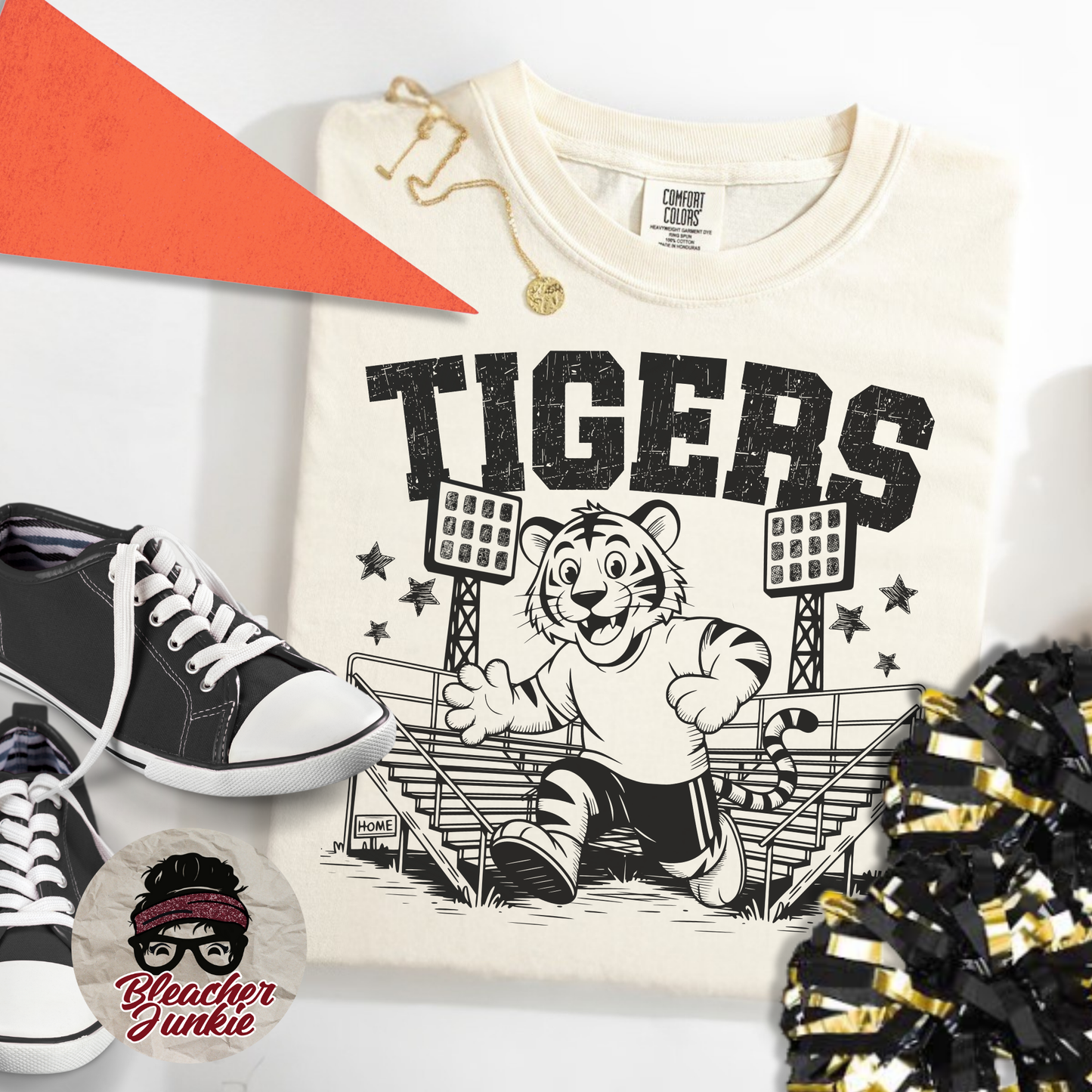 Tigers Bleacher Shirt – High School Mascot Spirit Wear Tee