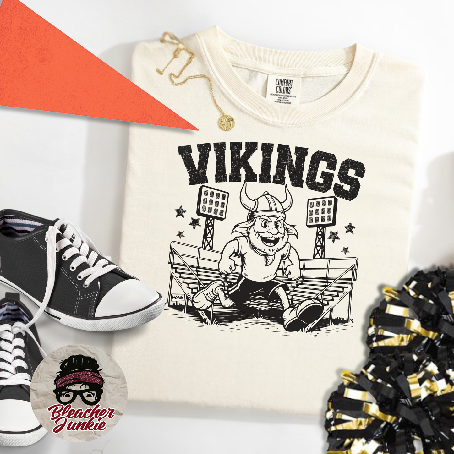 Vikings Bleacher Shirt – High School Mascot Spirit Wear Tee