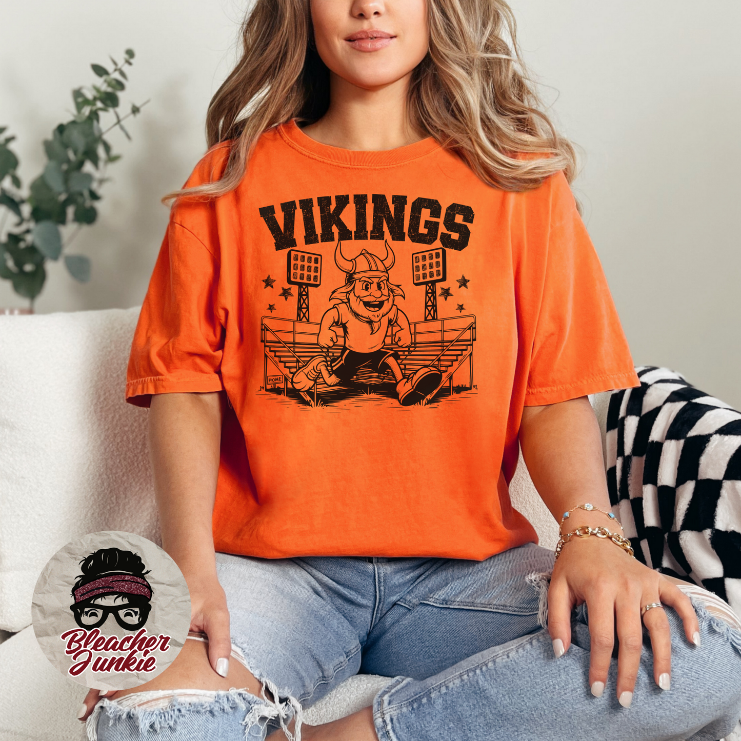 Vikings Bleacher Shirt – High School Mascot Spirit Wear Tee