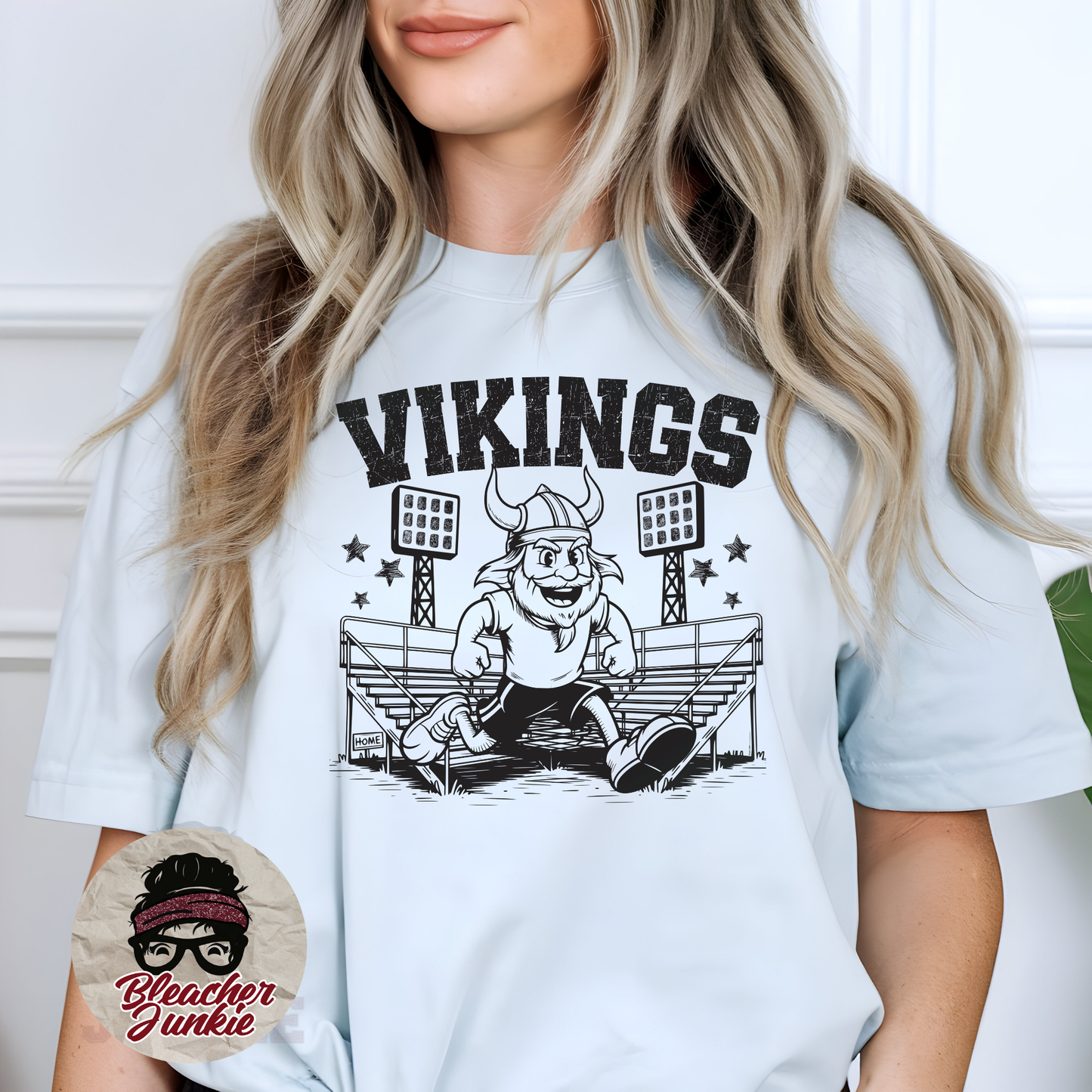 Vikings Bleacher Shirt – High School Mascot Spirit Wear Tee