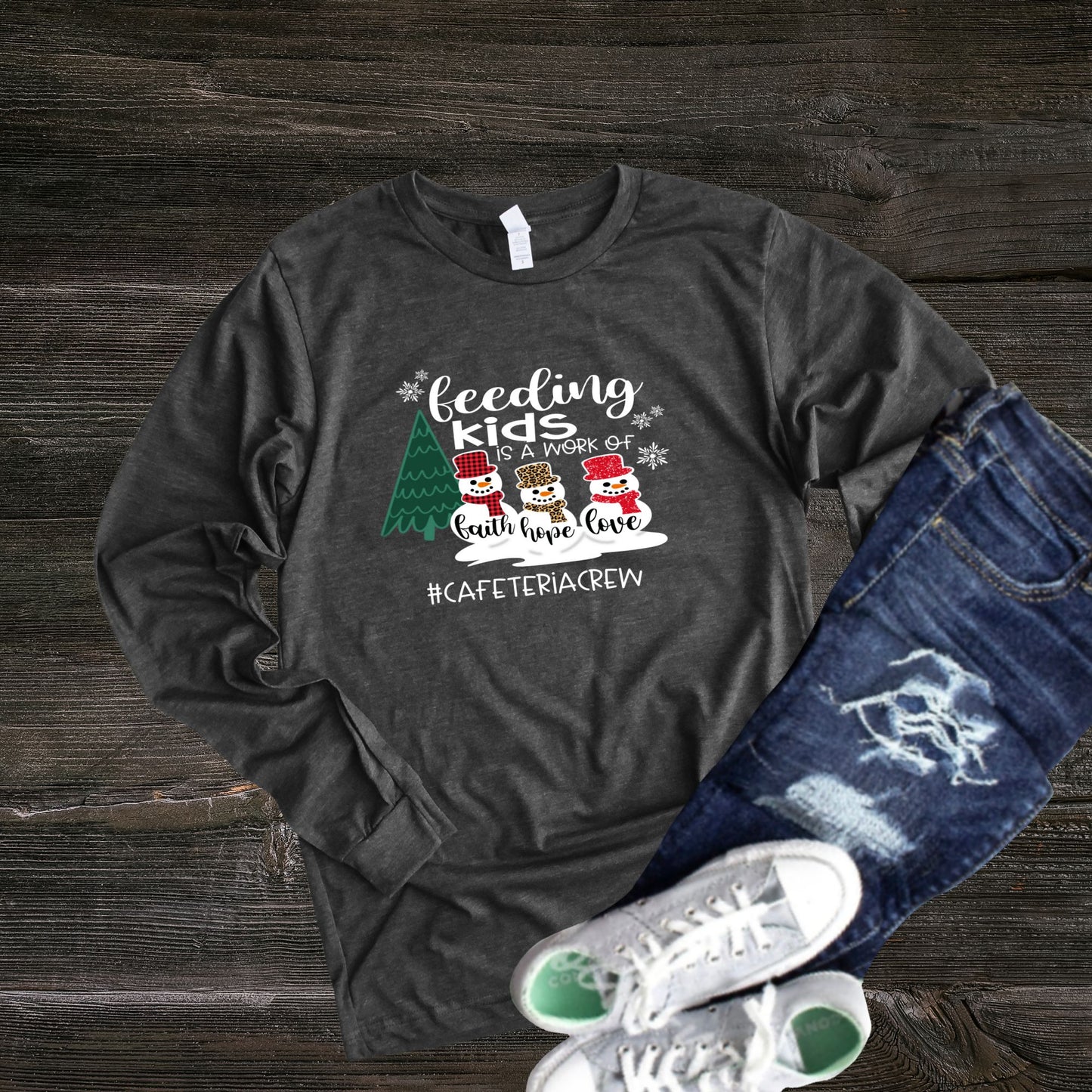 Feeding Kids Long Sleeve Tee