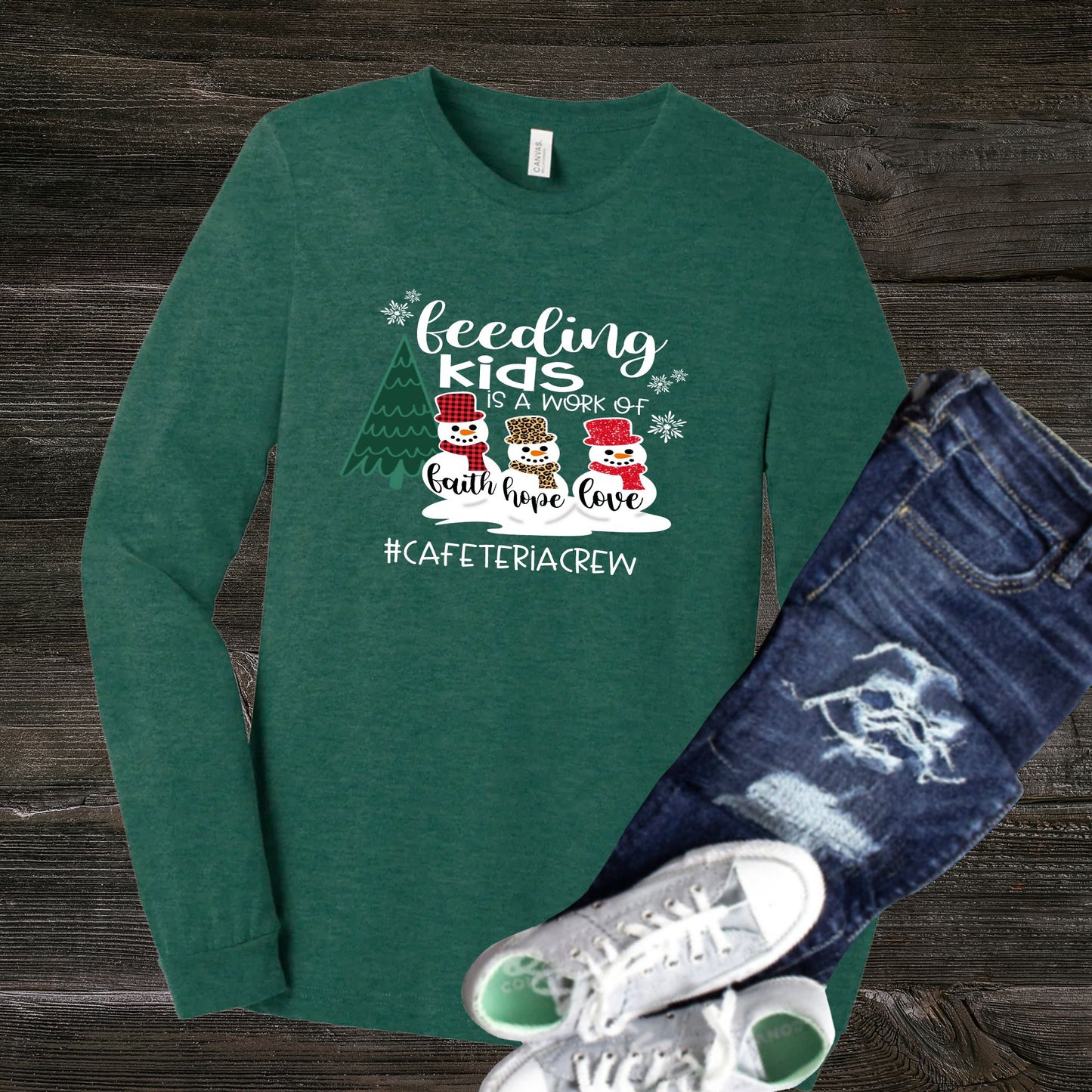 Feeding Kids Long Sleeve Tee