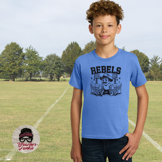 Youth Rebels Bleacher Shirt – High School Mascot Spirit Wear Tee