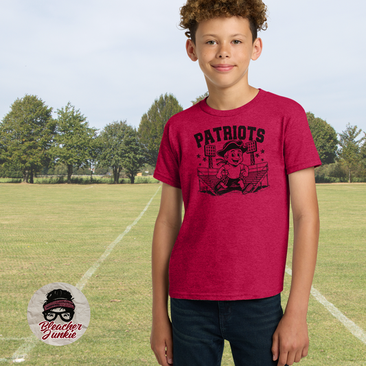 Youth Patriots Bleacher Shirt – High School Mascot Spirit Wear Tee