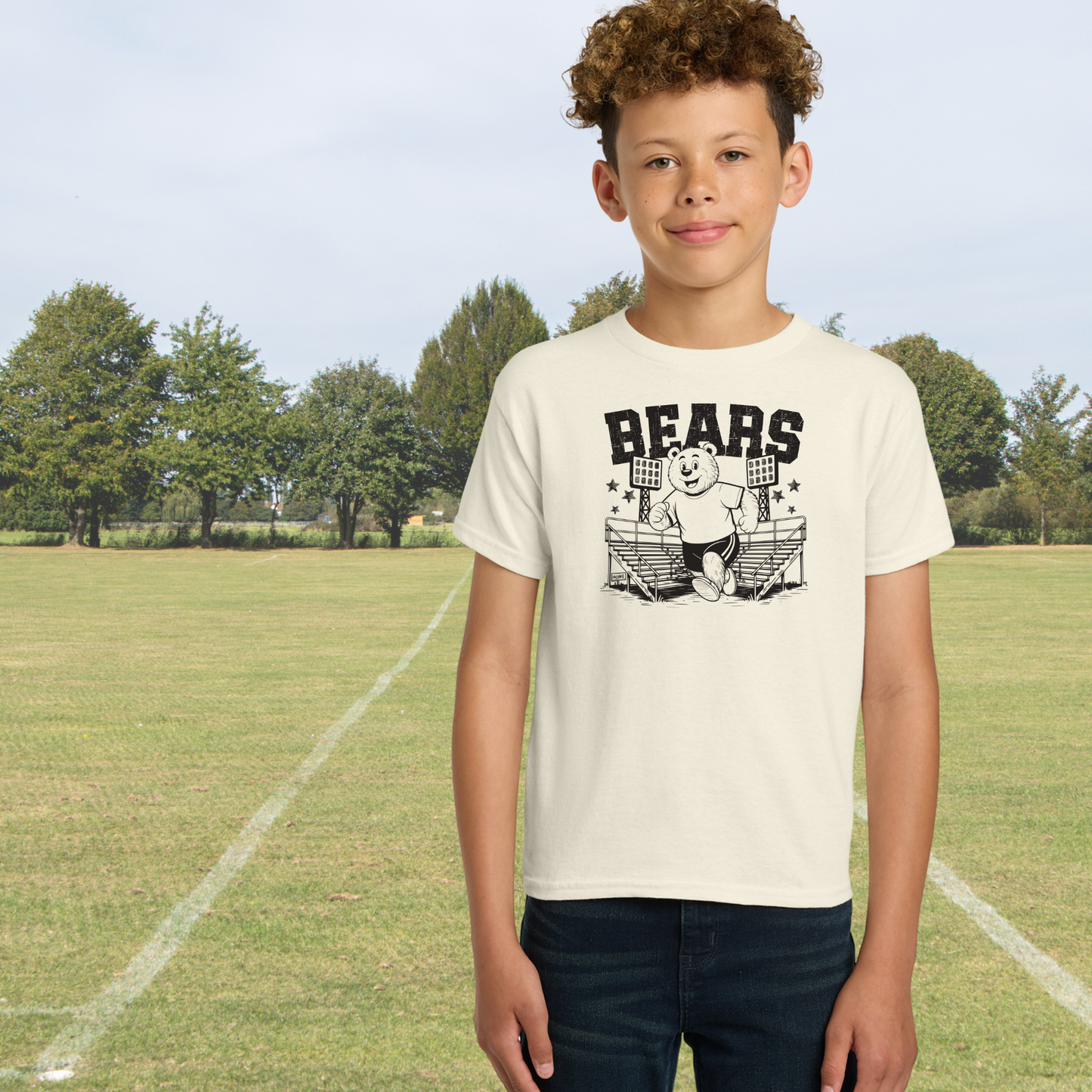 Youth Bears Bleacher Shirt – High School Mascot Spirit Wear Tee