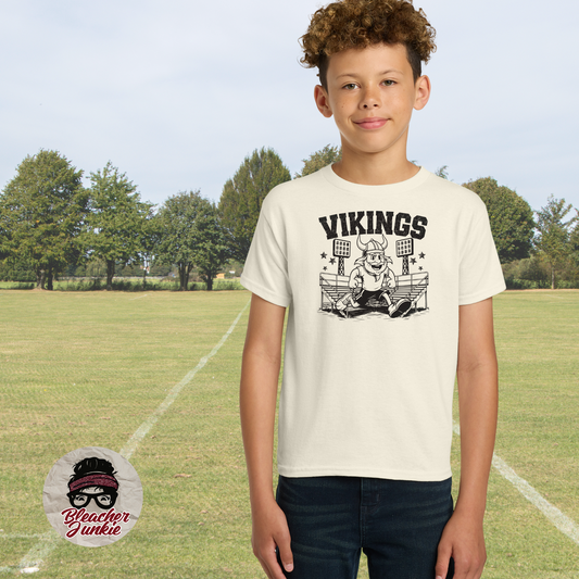 Youth Vikings Bleacher Shirt – High School Mascot Spirit Wear Tee