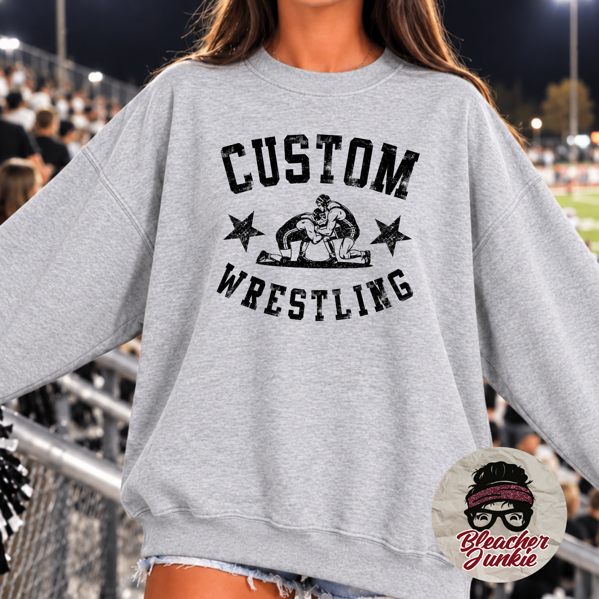 Custom Wrestling Crewneck Sweatshirt | Wrestling Spirit Wear | PC78