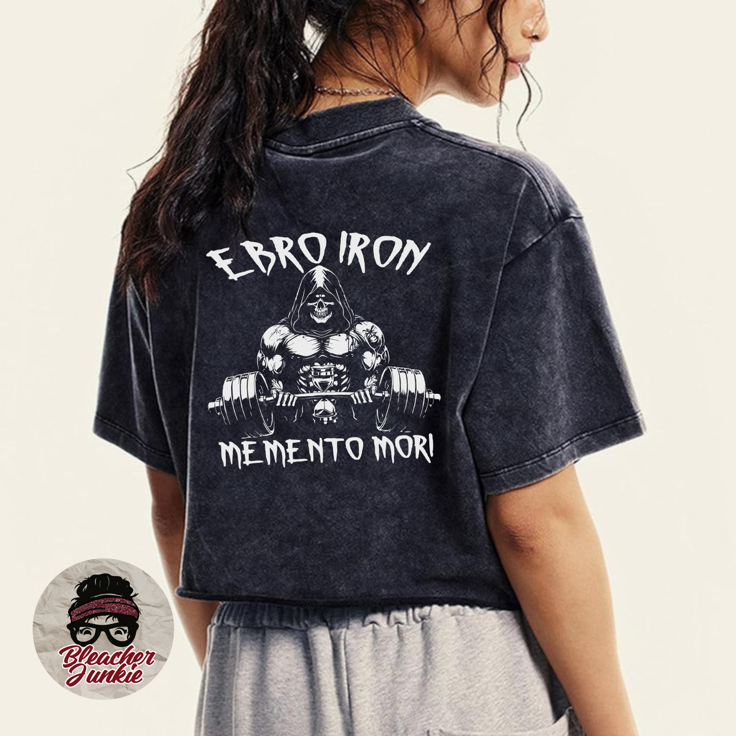 Ebro Iron-Washed Vintage Oversized Cropped T-Shirt