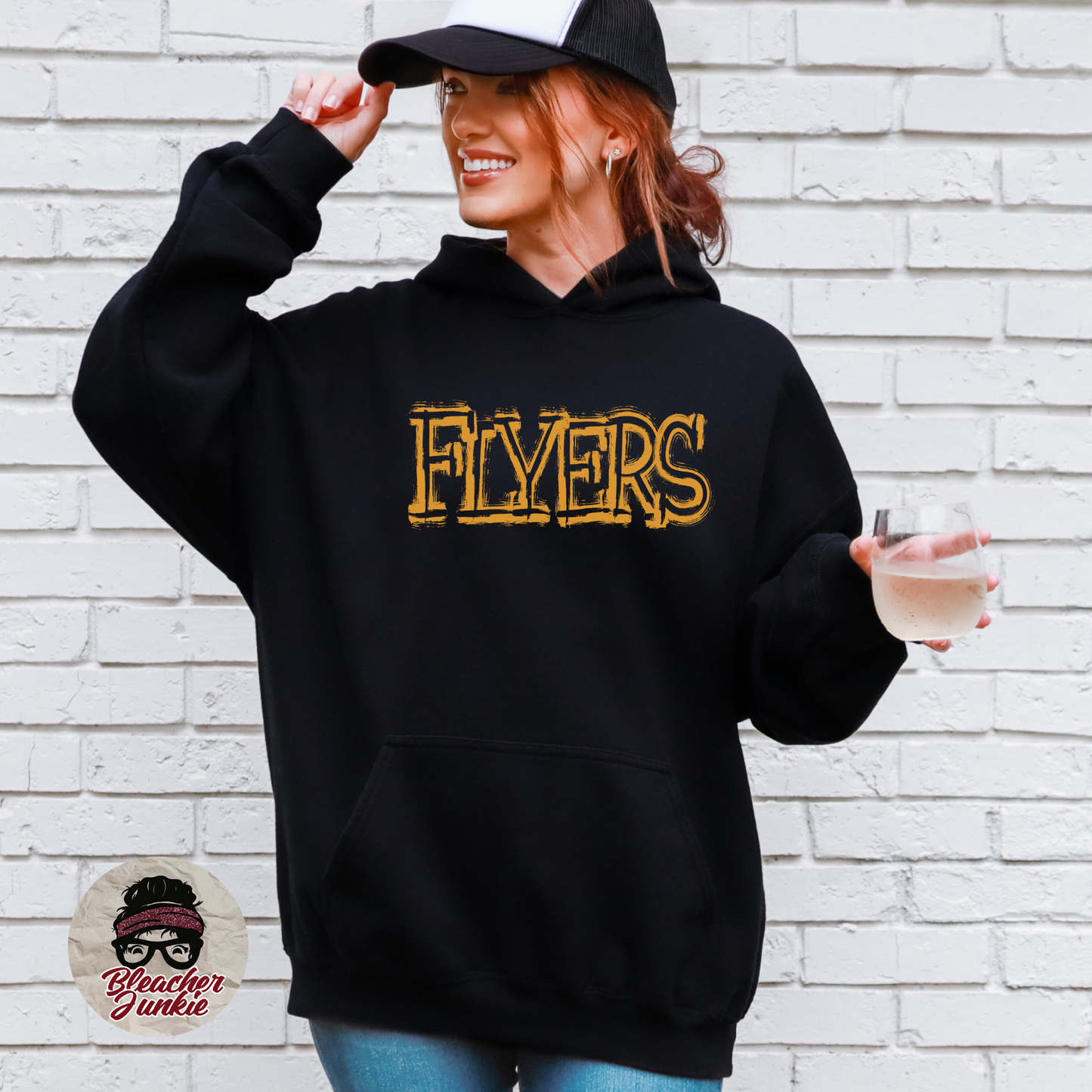 Scratched Flyers Mascot Shirt, Crewneck, or Hoodie | Bella Canvas 3001CVC Tee, 3901 Sweatshirt, 3719 Hoodie | School Spirit Wear for Game Day