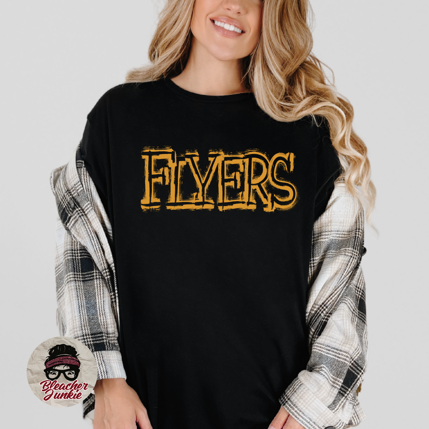 Scratched Flyers Mascot Shirt, Crewneck, or Hoodie | Bella Canvas 3001CVC Tee, 3901 Sweatshirt, 3719 Hoodie | School Spirit Wear for Game Day