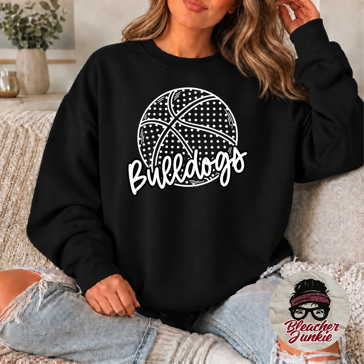 Bulldogs Basketball Crewneck Sweatshirt | Bulldogs Mom Spirit Wear | PC78