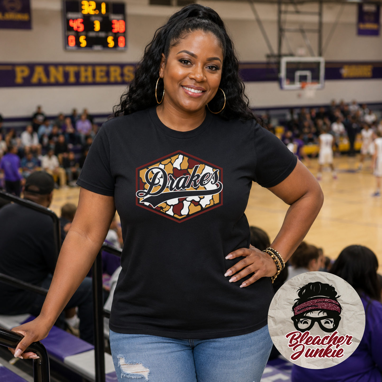 Drakes Camo Spirit Wear | Bella+Canvas T-Shirt or Hoodie | Drakes Game Day Apparel (Copy)