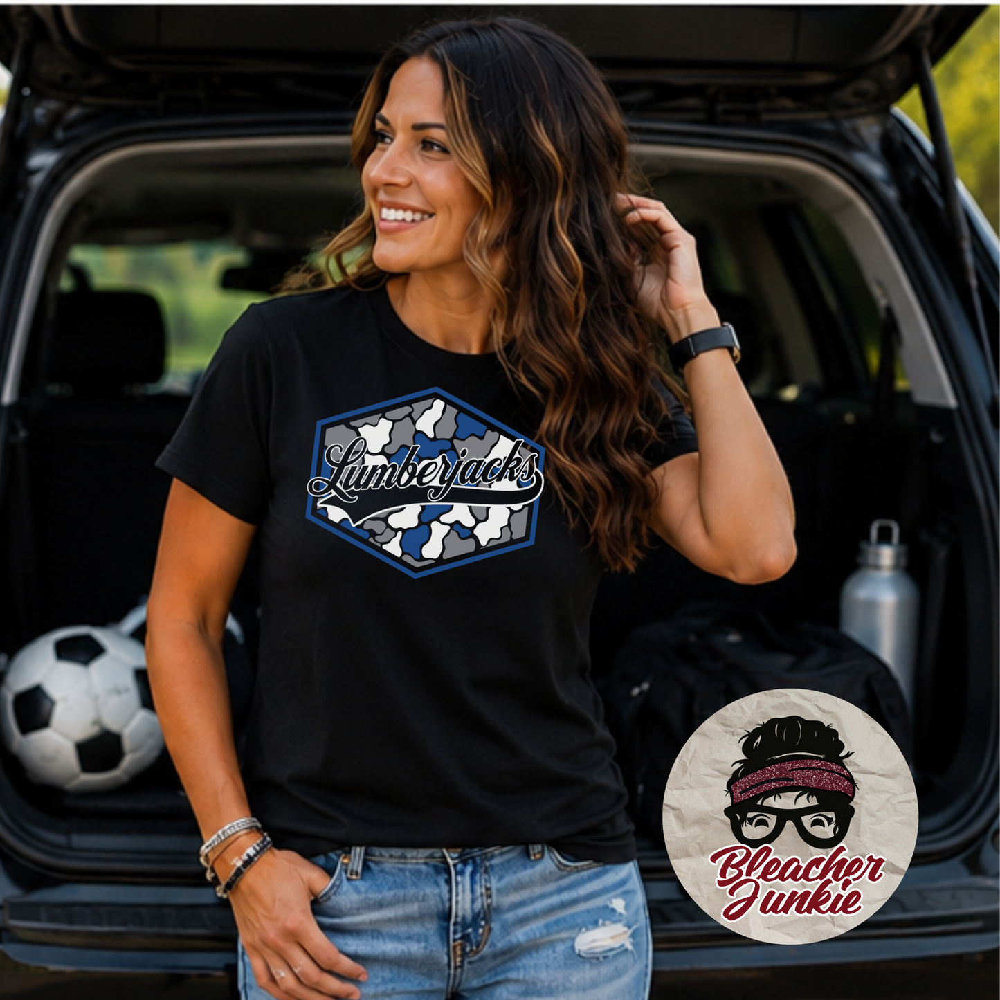 Lumberjacks Camo Spirit Wear | Bella+Canvas T-Shirt or Hoodie | Lumberjacks Game Day Apparel