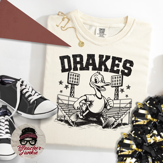 Drakes Bleacher Shirt – High School Mascot Spirit Wear Tee