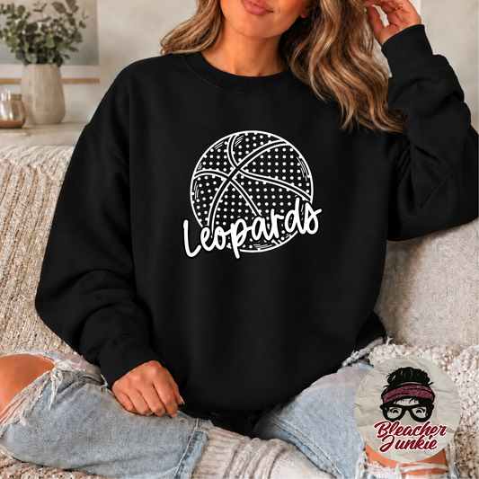Leopards Basketball Crewneck Sweatshirt | Leopards Mom Spirit Wear | PC78