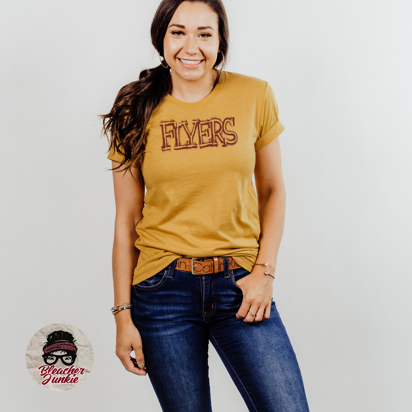 Scratched Flyers Mascot Shirt, Crewneck, or Hoodie | Bella Canvas 3001CVC Tee, 3901 Sweatshirt, 3719 Hoodie | School Spirit Wear for Game Day