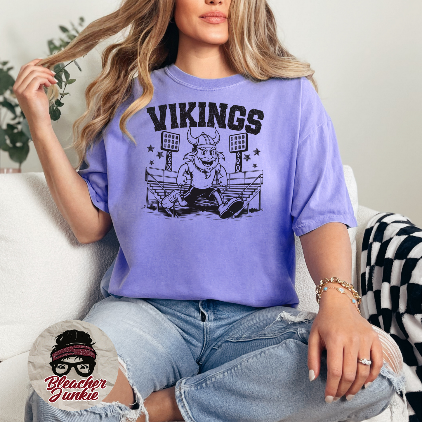 Vikings Bleacher Shirt – High School Mascot Spirit Wear Tee