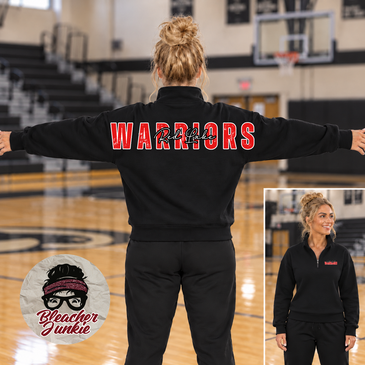 Red Lake Warriors Big Back Quarter-Zip Pullover | PC78Q